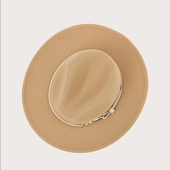 Wide Brim Belted Accent Hat